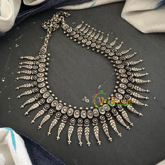 Oxidized Kolhapuri Choker Short Neckpiece-S671