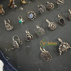 Oxidized german silver Nath – Nose Pins-S667