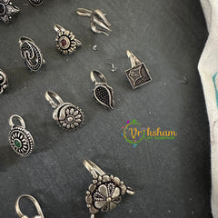 Oxidized german silver Nath – Nose Pins-S667
