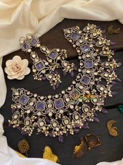 Purple Victorian Diamond Short Neckpeice -VV243