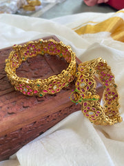 Openable AD Stone Bangle-Red Green-G5982
