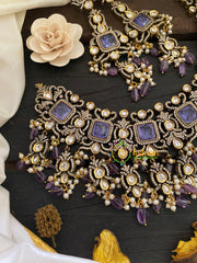 Purple Victorian Diamond Short Neckpeice -VV243
