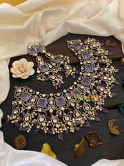 Purple Victorian Diamond Short Neckpeice -VV243