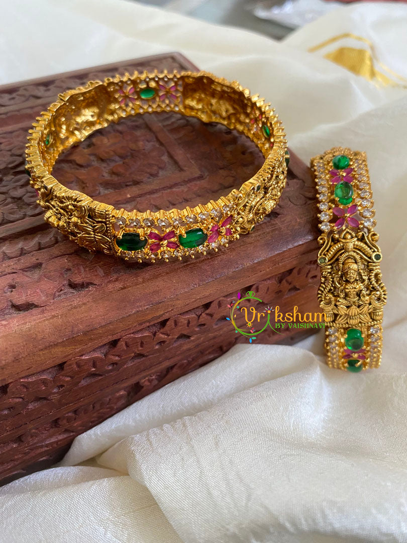AD Stone Antique Temple Bangles -G5984