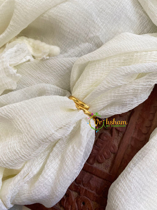 Precious Jadau Kundan Finger Ring-Green Floral-J1510