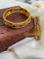 AD Stone Antique Temple Bangles -G5984