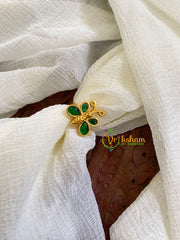 Precious Jadau Kundan Finger Ring-Green Butterfly-J1522