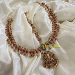Traditional Lakshmi Kemp Maang Tikka-Double Side Tikka-Gold Beads-G10562