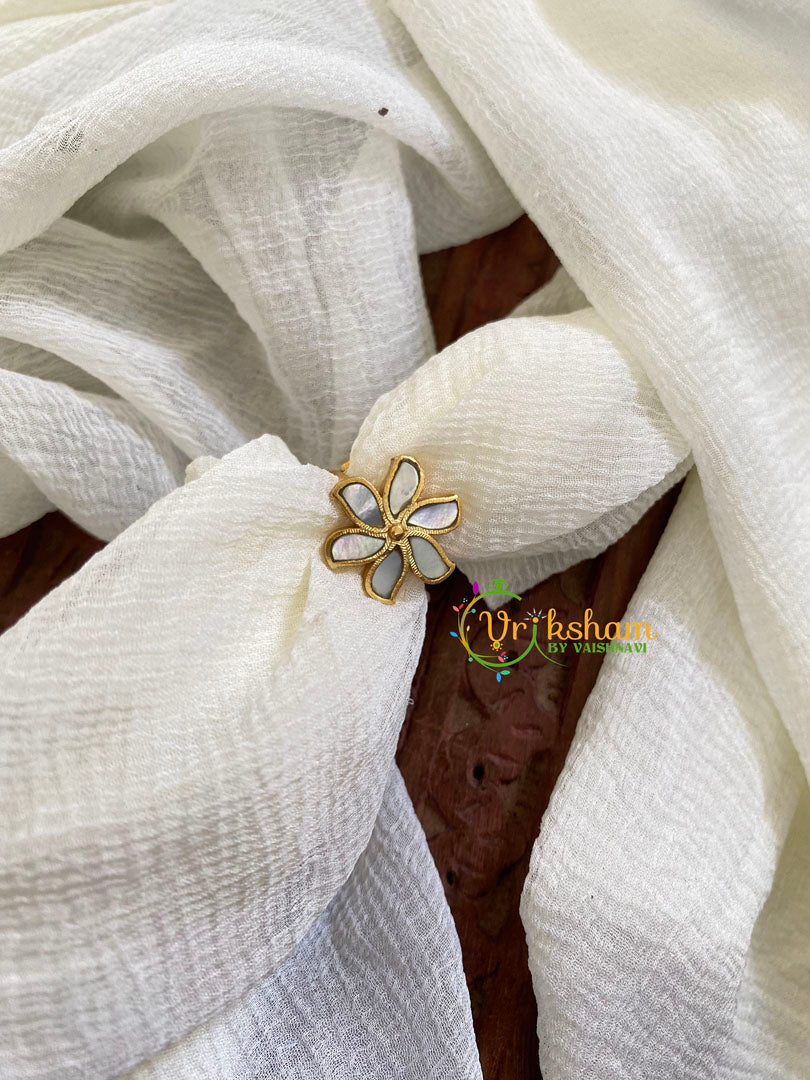 Precious Jadau Kundan Finger Ring-White Daisy-J1531