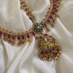 Traditional Lakshmi Kemp Maang Tikka-Double Side Tikka-Gold Beads-G10562