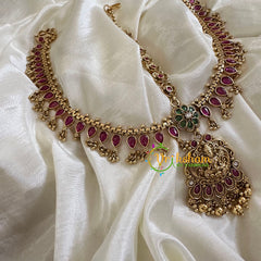 Traditional Lakshmi Kemp Maang Tikka-Double Side Tikka-Gold Beads-G10562