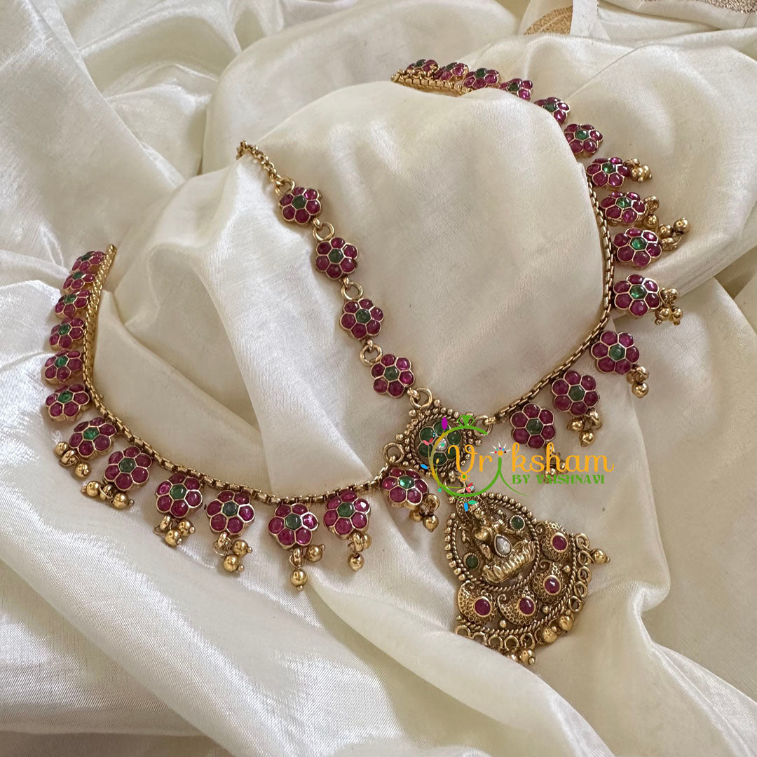 Traditional LakshmiKemp Maanga Tikka-Double Side Tikka-Gold Beads-G10565