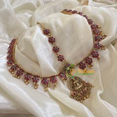 Traditional LakshmiKemp Maanga Tikka-Double Side Tikka-Gold Beads-G10565