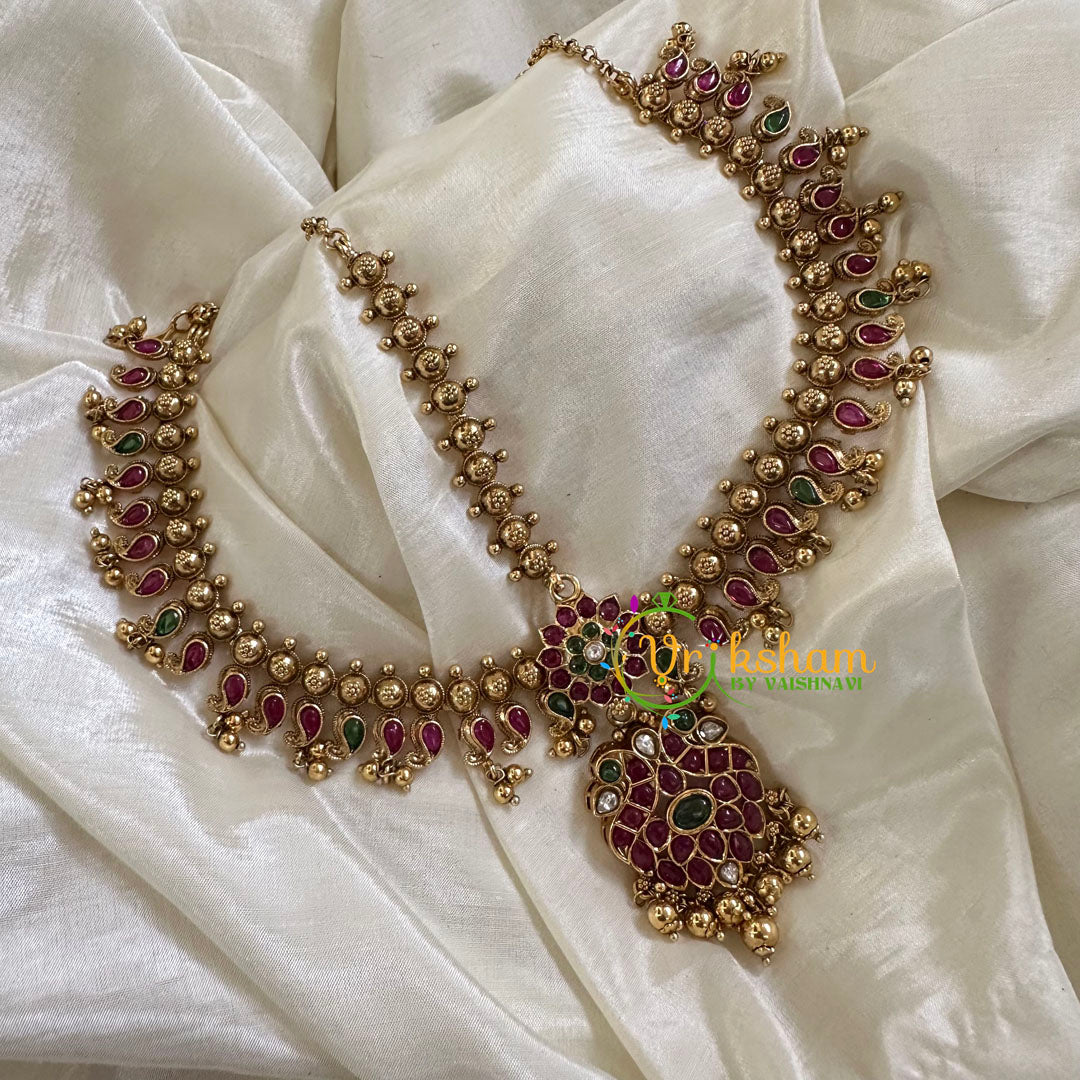 Traditional Kemp Maang Tikka-Double Side Tikka-Gold Beads-G10563