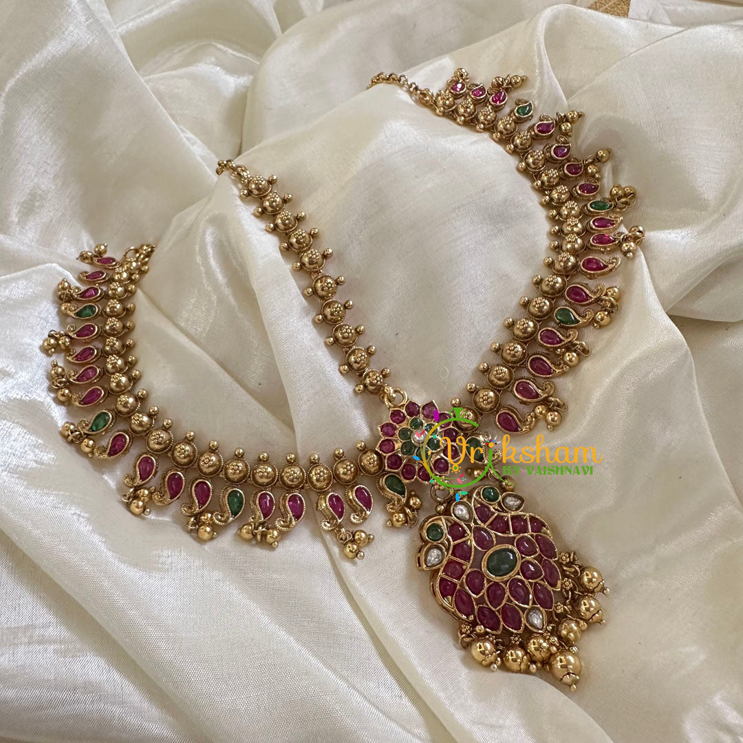 Traditional Kemp Maang Tikka-Double Side Tikka-Gold Beads-G10563