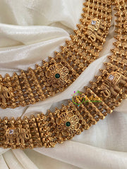Gold Look Alike Bridal Anklets-Elephant Flower-G3914