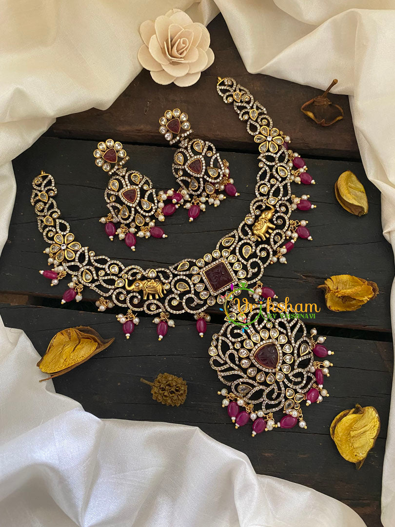 Premium Victorian Diamond Short Neckpiece -VV270