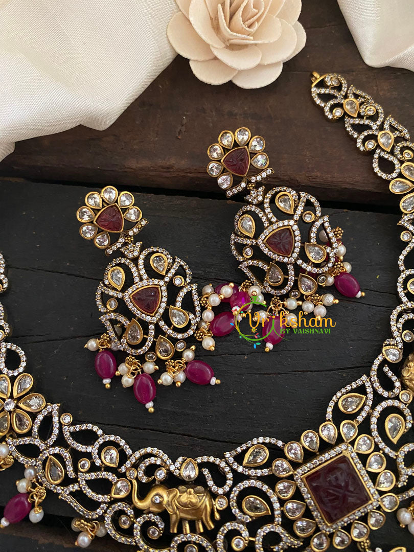 Premium Victorian Diamond Short Neckpiece -VV270