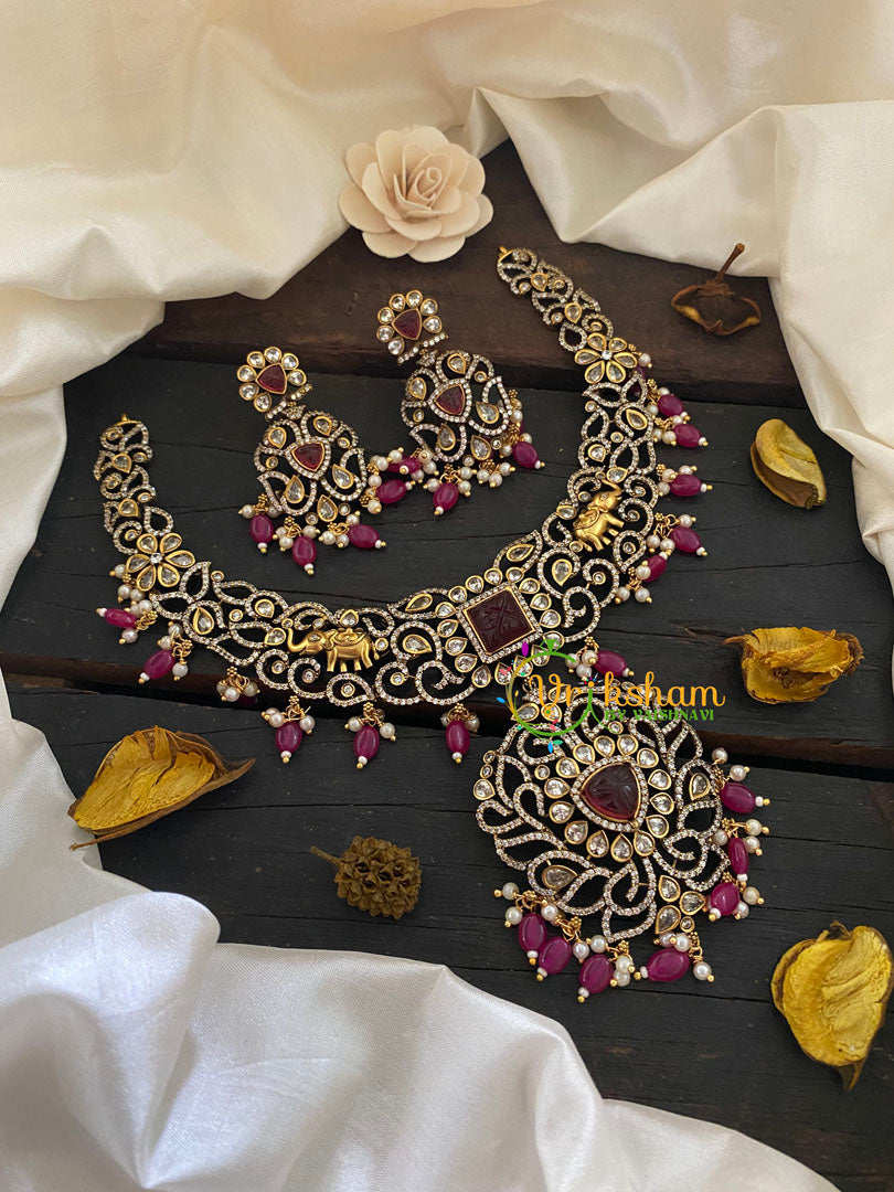 Premium Victorian Diamond Short Neckpiece -VV270