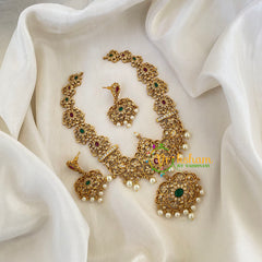 Traditional American Diamond Short Neckpiece-G6348