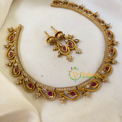 Premium AD Stone Short Neckpiece-G6519