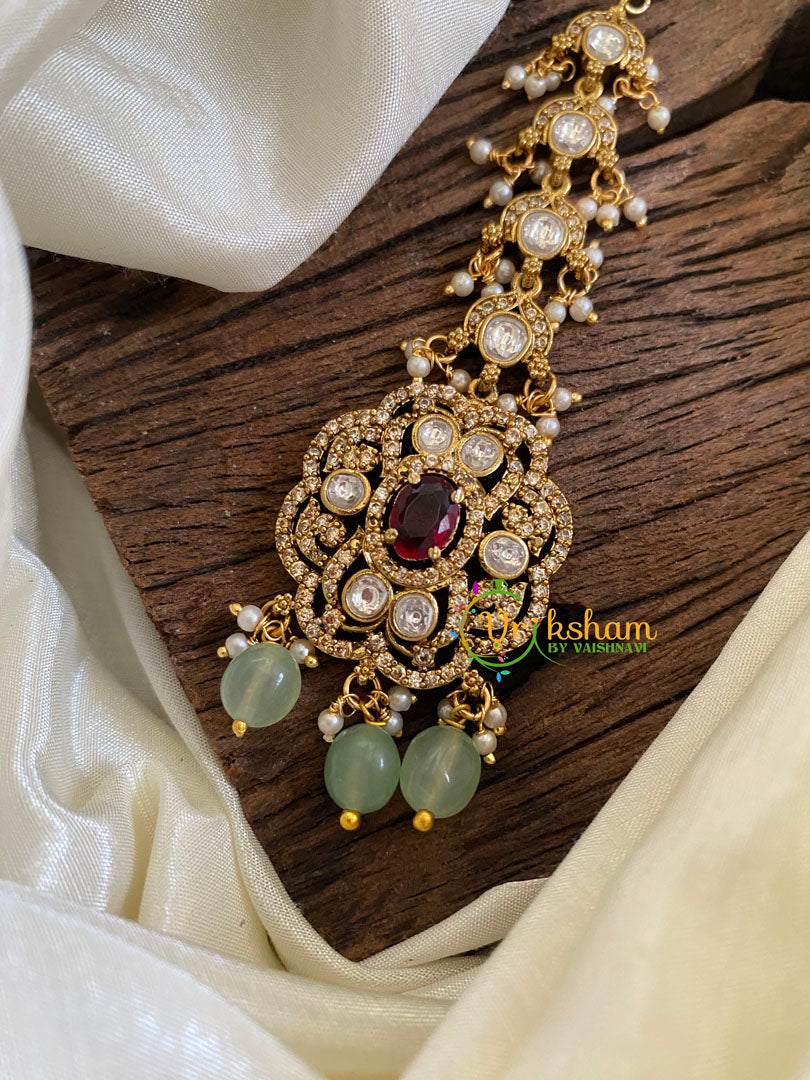 Victorian Diamond Maang Tikka -VV1008 – vrikshamindia