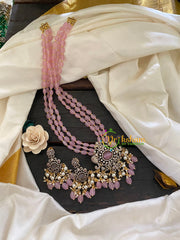 Pink Bead Victorian Diamond Neckpiece-VV337