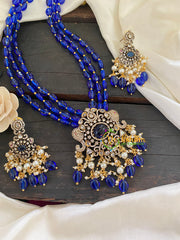 Royal Blue Premium Victorian Diamond Neckpiece -VV351