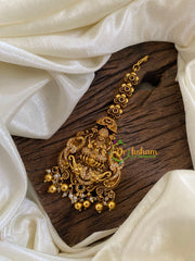Premium AD Stone Maang Tikka -Lakshmi Tikka-Gold Bead-G10104