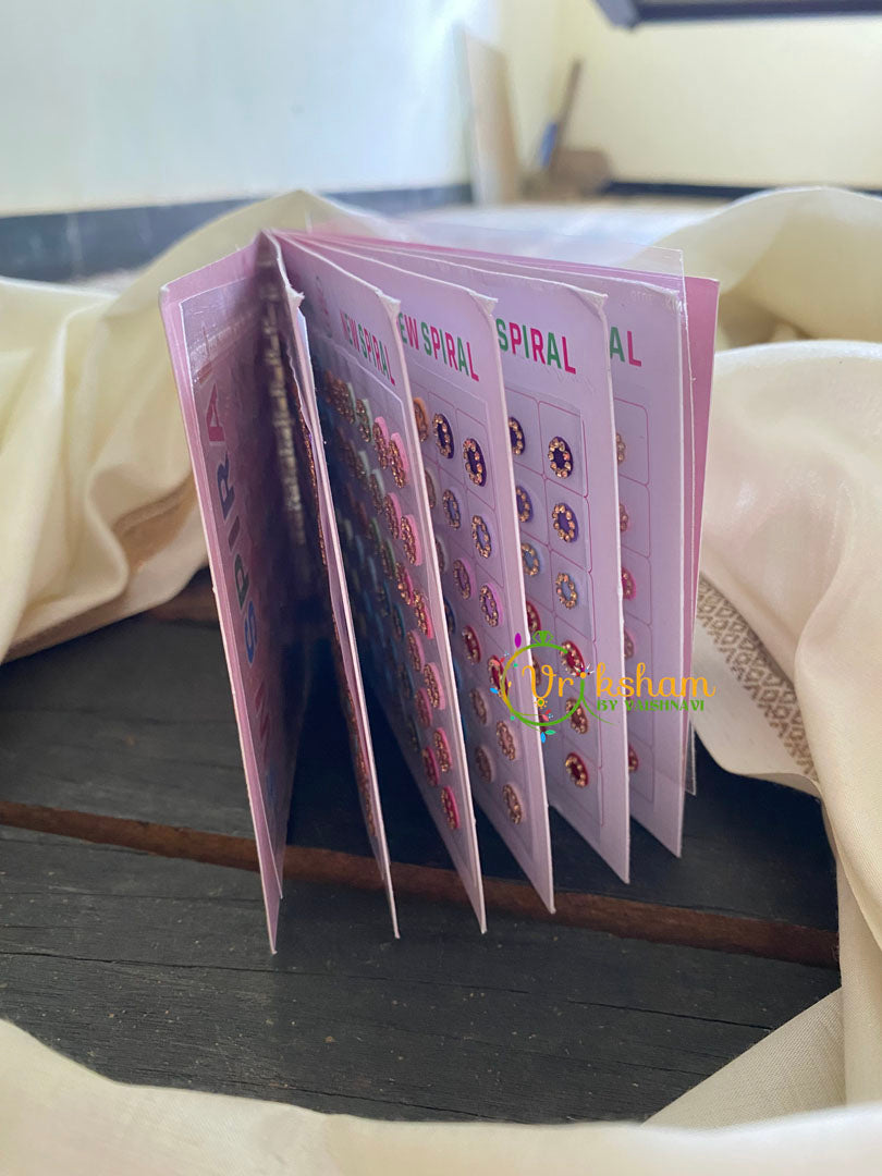 Color Bindi Book-Border Gold Stone Bindi-Navya Suhag Short-BB020