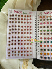 Color Bindi Book-Border Gold Stone Bindi-Navya Long-BB023