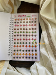 Color Bindi Book-Border Gold Stone Bindi-Navya Long-BB023