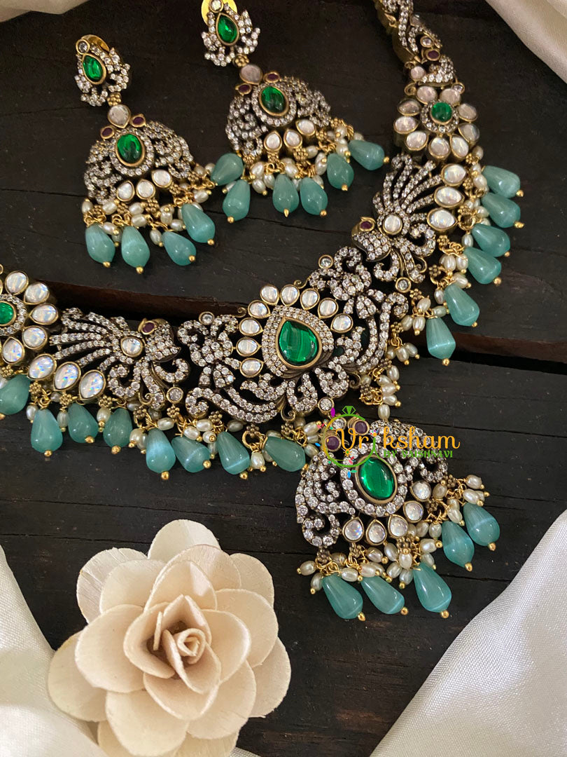 Premium Victorian Diamond Short Neckpiece -VV273