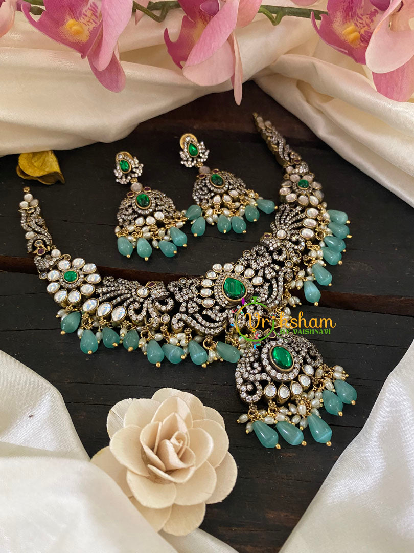 Premium Victorian Diamond Short Neckpiece -VV273