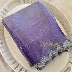 Lavender Fancy Organza Saree-Jhanvi Kapoor Saree-VS3501