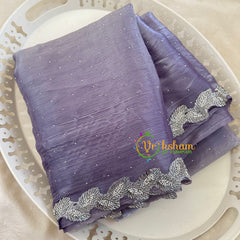 Lavender Fancy Organza Saree-Jhanvi Kapoor Saree-VS3501