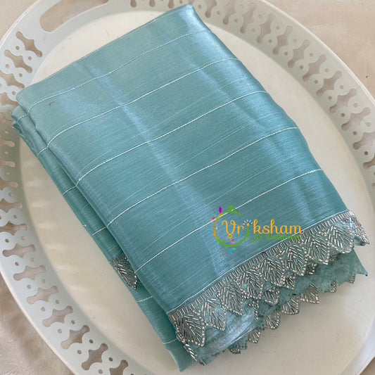 Light Blue Fancy Organza Saree-Jhanvi Kapoor Saree-VS3502