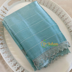 Light Blue Fancy Organza Saree-Jhanvi Kapoor Saree-VS3502