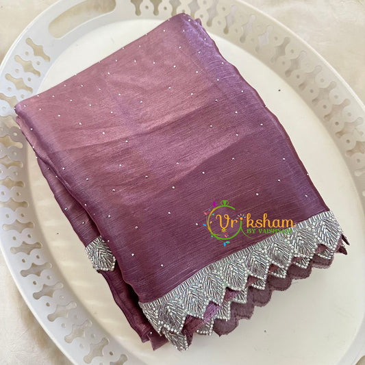 Purplish Pink Fancy Organza Saree-Jhanvi Kapoor Saree-VS3504