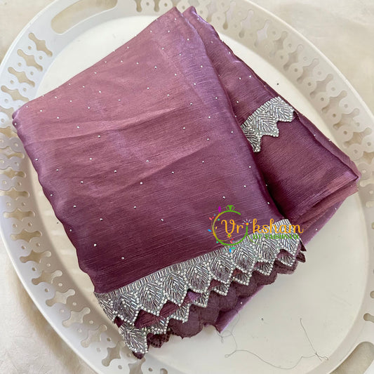 Purplish Pink Fancy Organza Saree-Jhanvi Kapoor Saree-VS3504