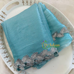 Light Blue Fancy Organza Saree-Jhanvi Kapoor Saree-VS3507