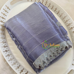 Lilac Fancy Organza Saree-Jhanvi Kapoor Saree-VS3500