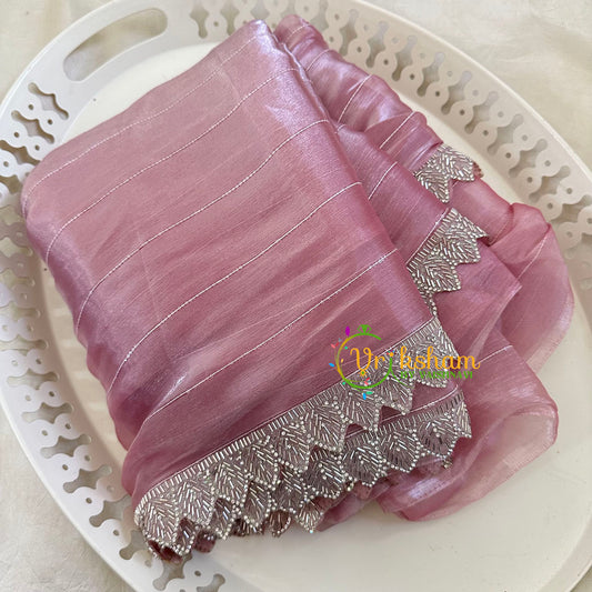 Light Pink Fancy Organza Saree-Jhanvi Kapoor Saree-VS3516