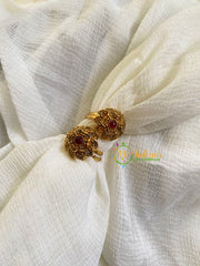 Premium AD Stone Toe Rings -Red-G10034