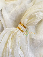 Premium AD Stone Toe Rings -Red-G10034