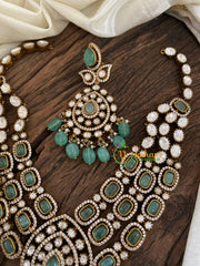 Layered Victorian Diamond Long Neckpiece -VV888