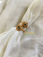Premium AD Stone Toe Rings -Green-G10093