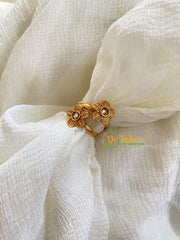 Premium AD Stone Toe Rings -White-G10023