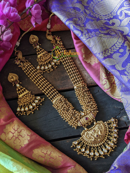 Golden Pearl Kundan Gold Look alike Haaram-G490