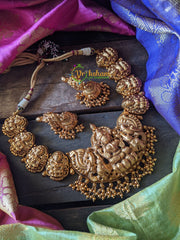 Lakshmi short neckpiece - Golden beads-G504
